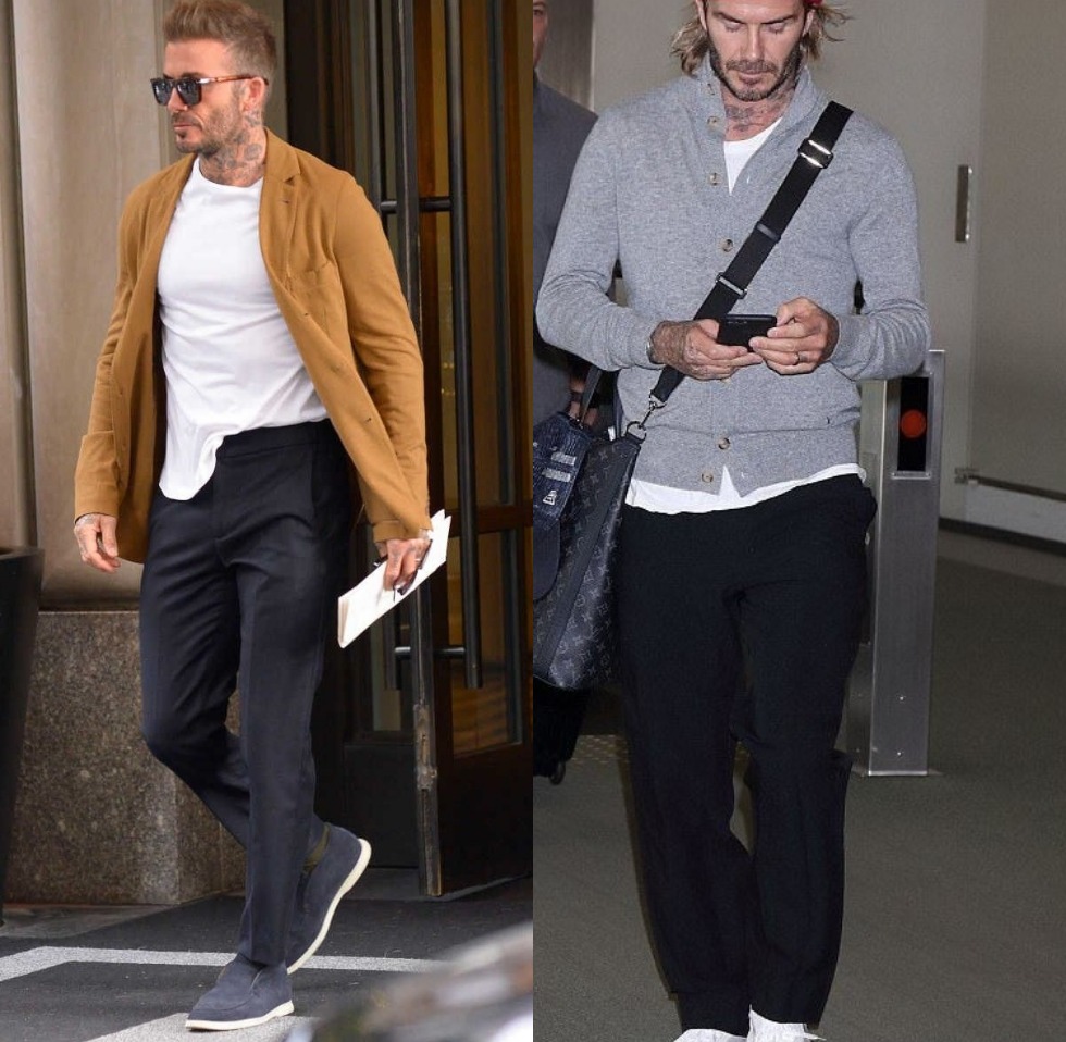 David Beckham street style cardigan