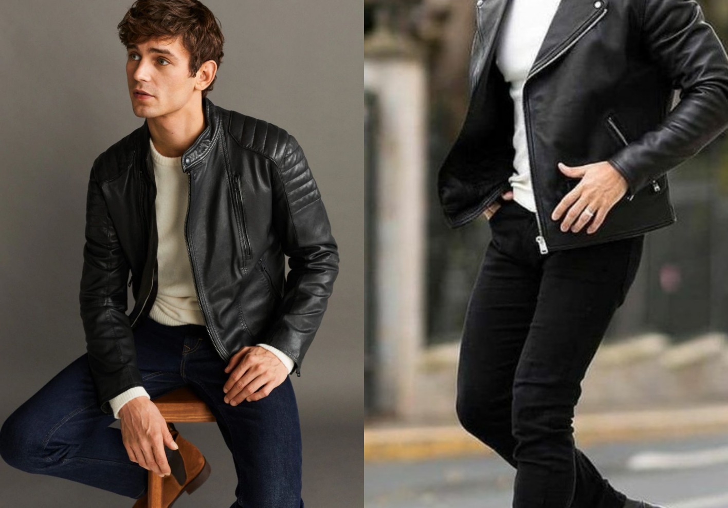 cafe racer leather jacket men outfit cafe racer leather jacket men outfit
