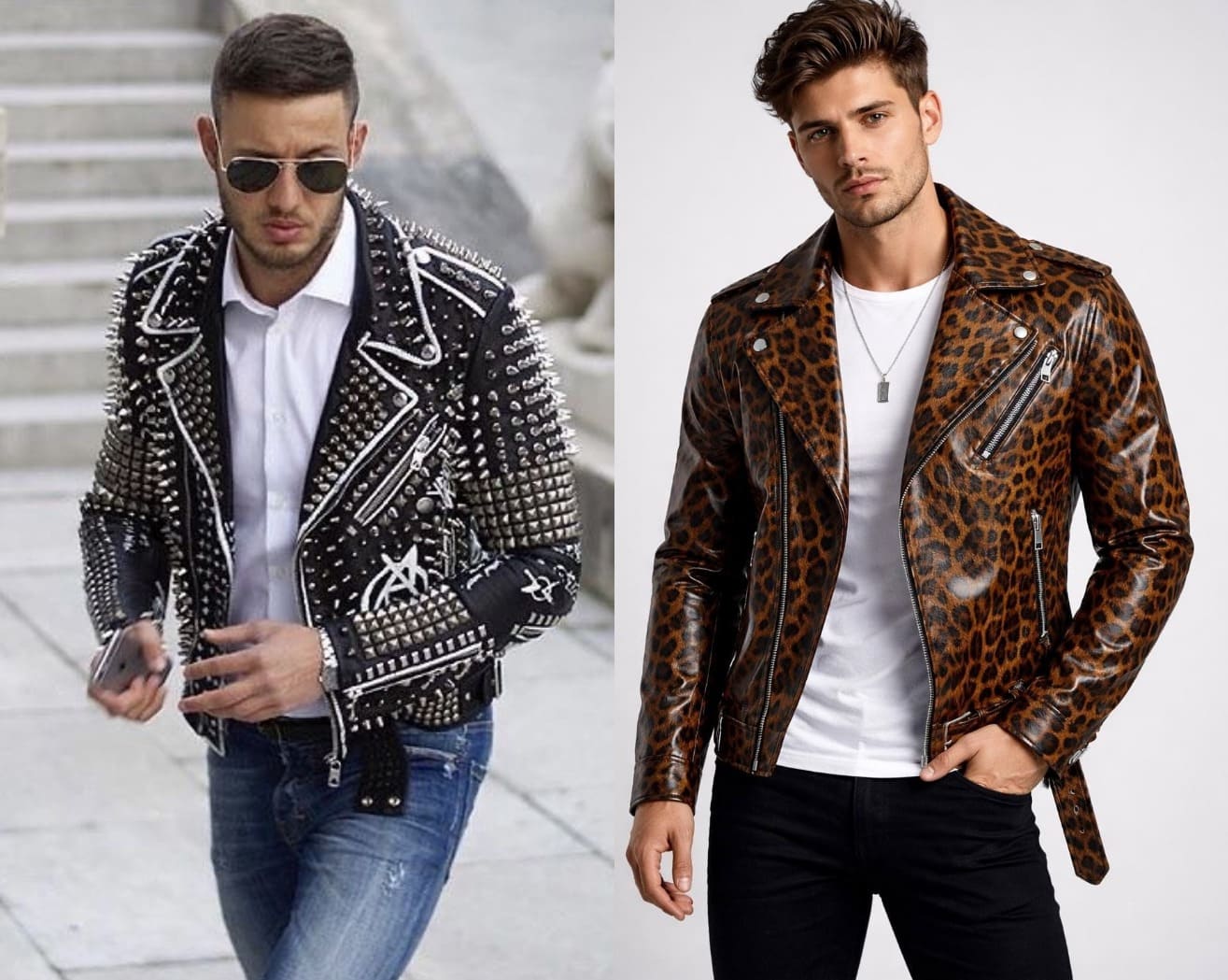 printed leather jacket men outfit printed leather jacket men outfit