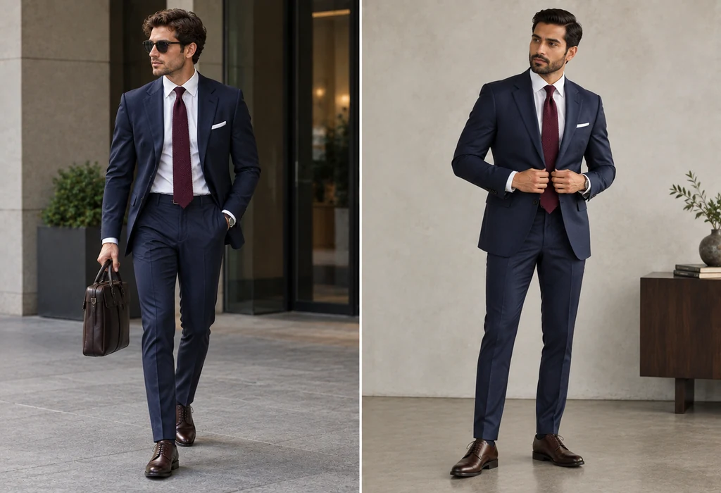 Best Navy Suit Combinations - Shirts, Ties & Shoes Best Navy Suit Combinations - Shirts, Ties & Shoes