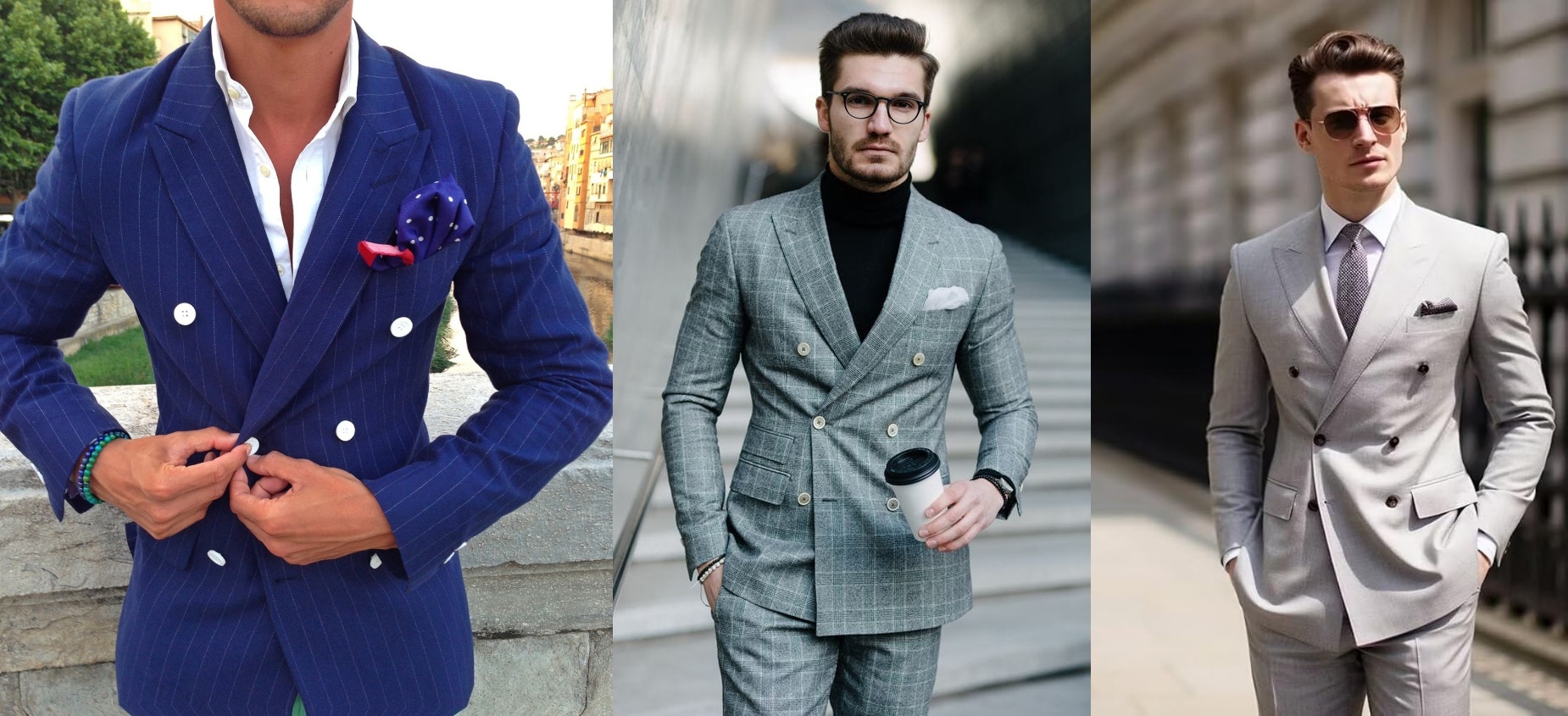 Relaxed Double Breasted Suit for Men