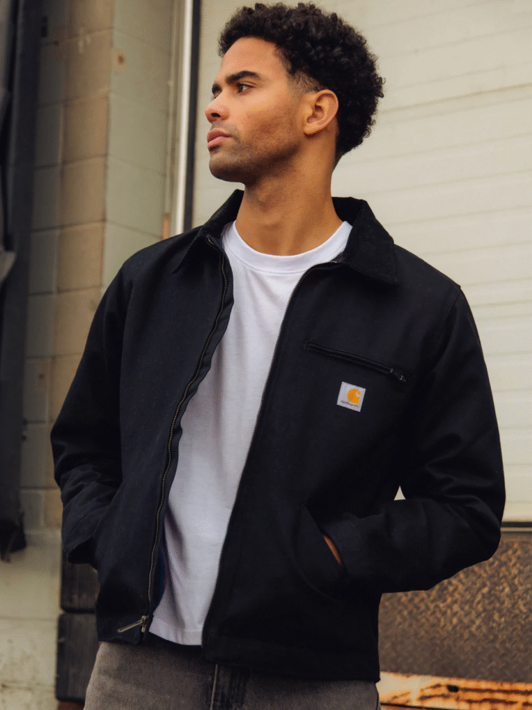 Carhartt Detroit Jacket Outfits Men Love Right Now – Copy These 15 Looks carhartt detroit jacket black