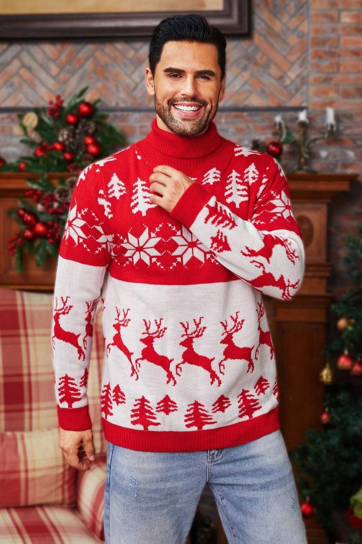 Men’s Christmas Party Outfit Ideas That Make a Lasting Impression christmas sweater outfits men