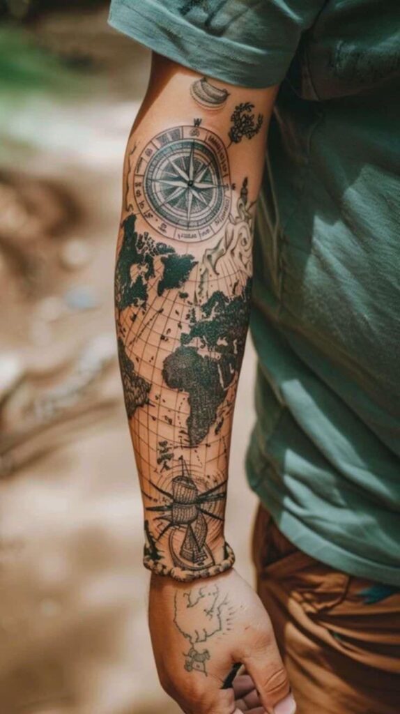 Compass Tattoos for Men