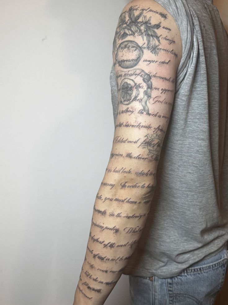 Script Tattoo Ideas for Men