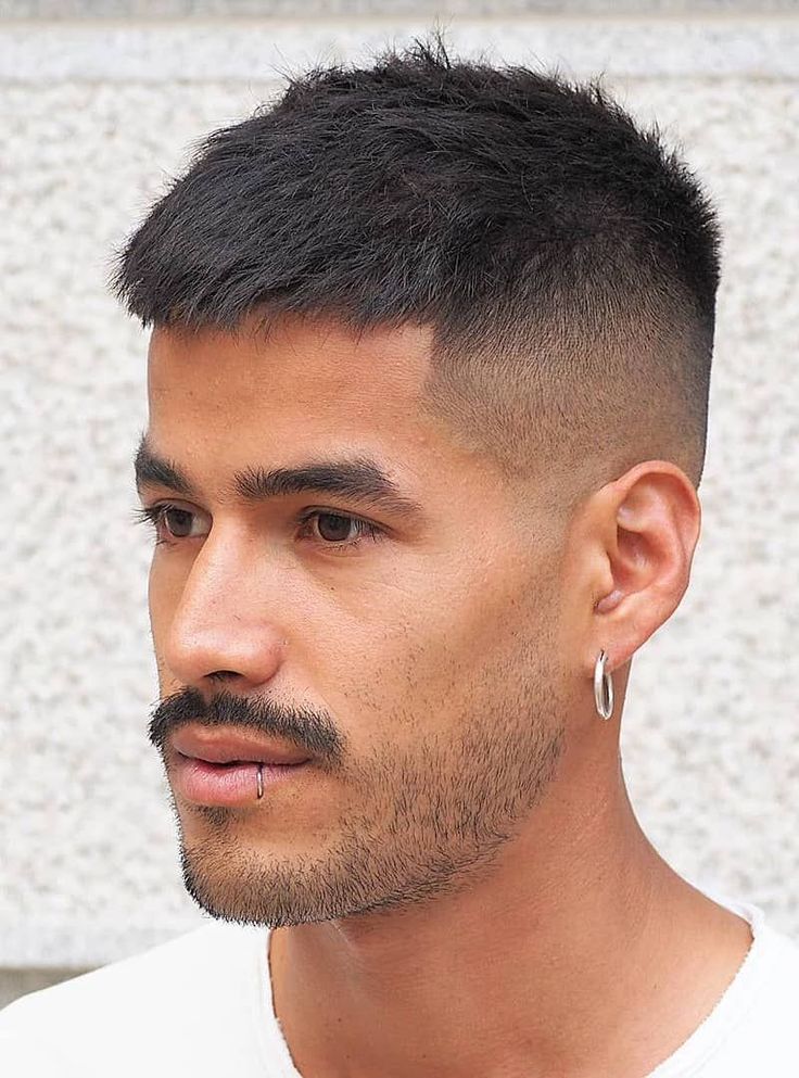 box fade haircut male short hair