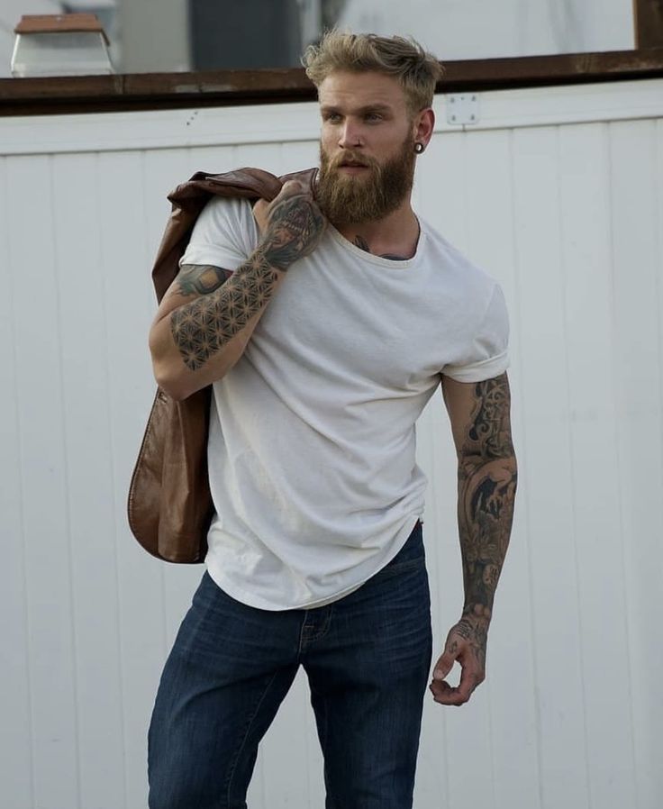 geometric sleeve tattoo men