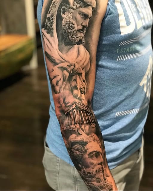 greek mythology sleeve tattoo ideas