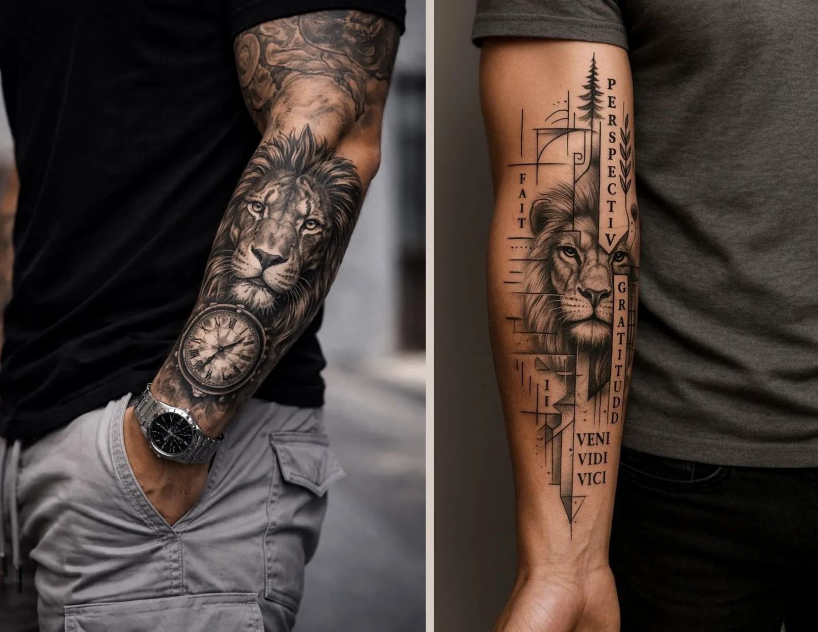 half sleeve lion forearm tattoos for men half sleeve lion forearm tattoos for men