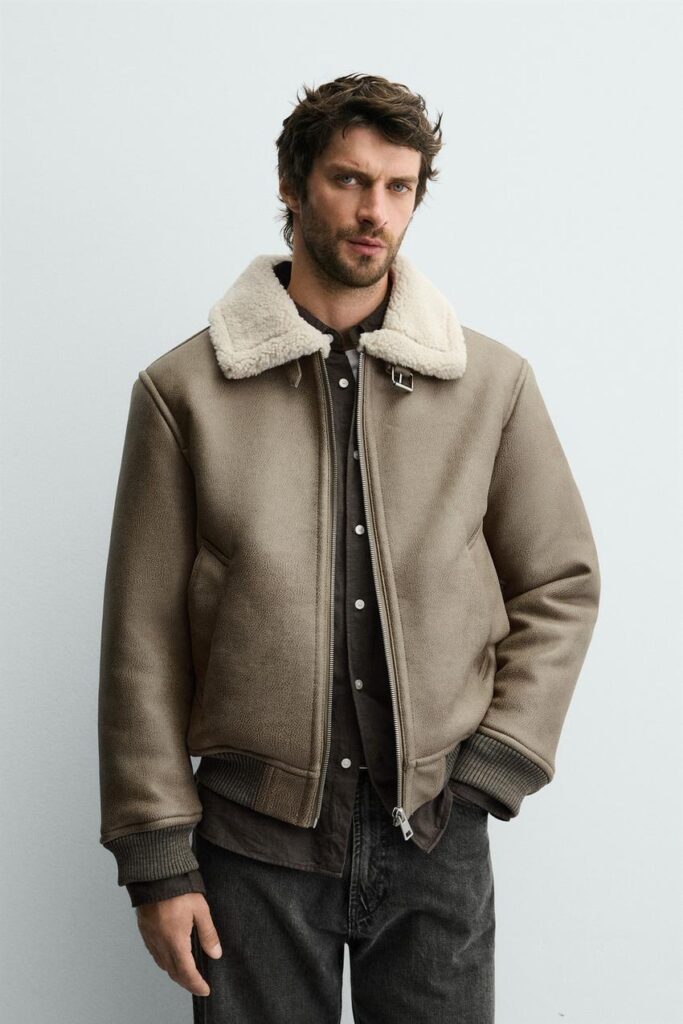 mens faux leather biker jackets