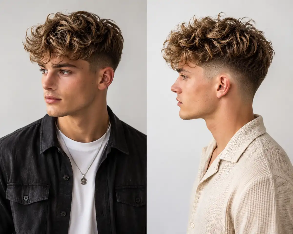 Dirty Blonde Curly Fade Haircut Dirty Blonde Curly Fade Haircut