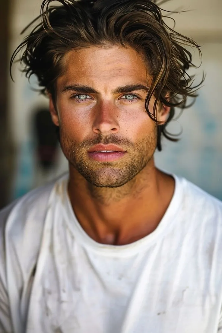 Dirty Blonde Surfer Waves Hairstyle For Men Dirty Blonde Surfer Waves Hairstyle Men