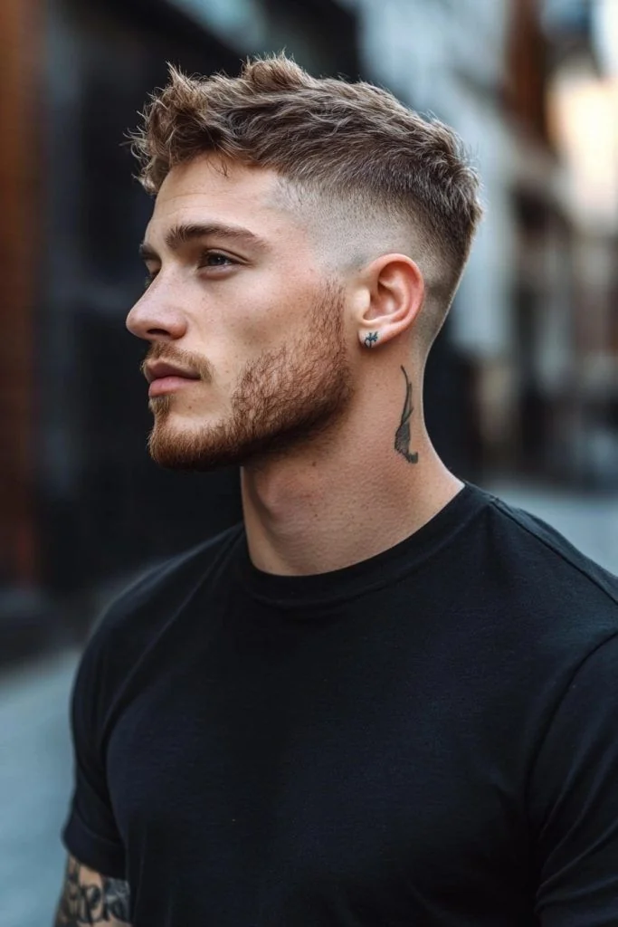 Dirty Blonde Taper Fade Haircuts Men Dirty Blonde Taper Fade Haircuts for Men