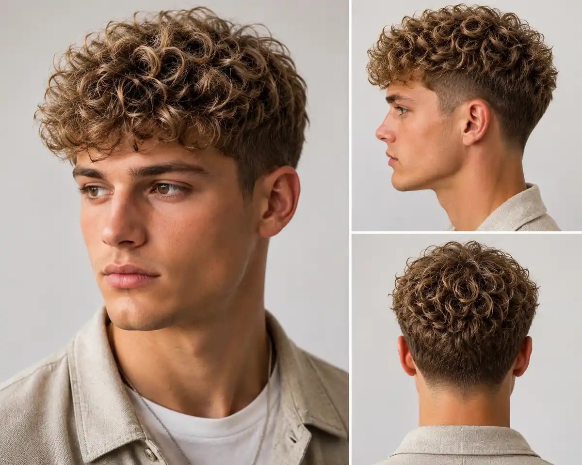 Dirty Blonde short curly men haircut Dirty Blonde short curly men haircut