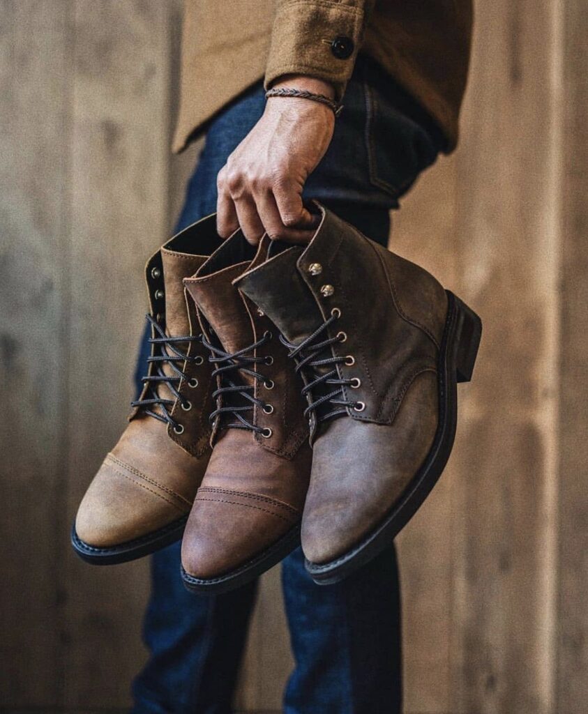 men lace up boots outfit casual