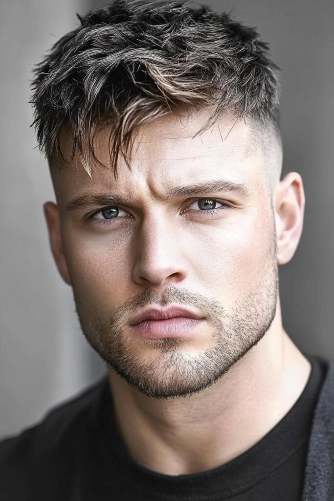 men textured crop haircut