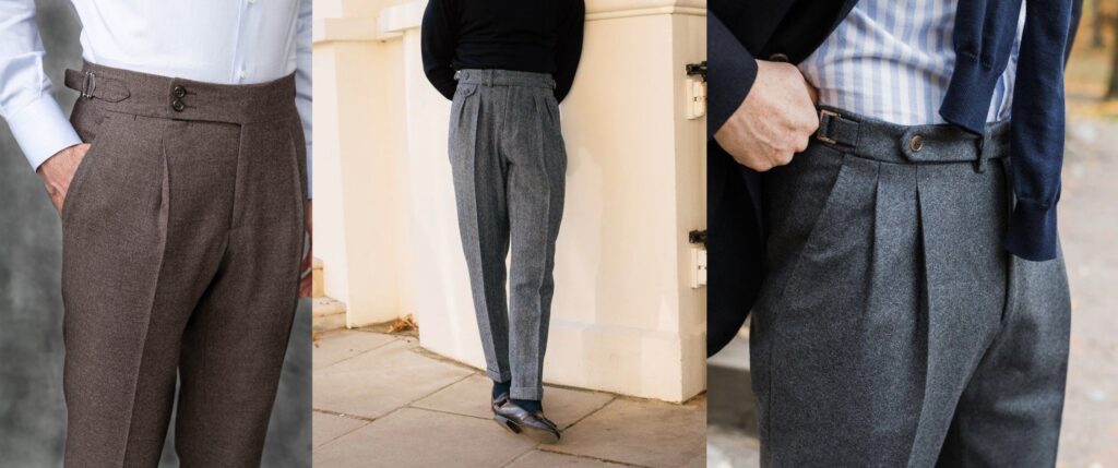 Wool trousers mens formal office wear
