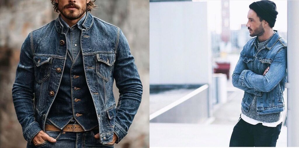 denim jacket outfit mens