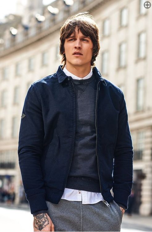 harrington jacket men street style