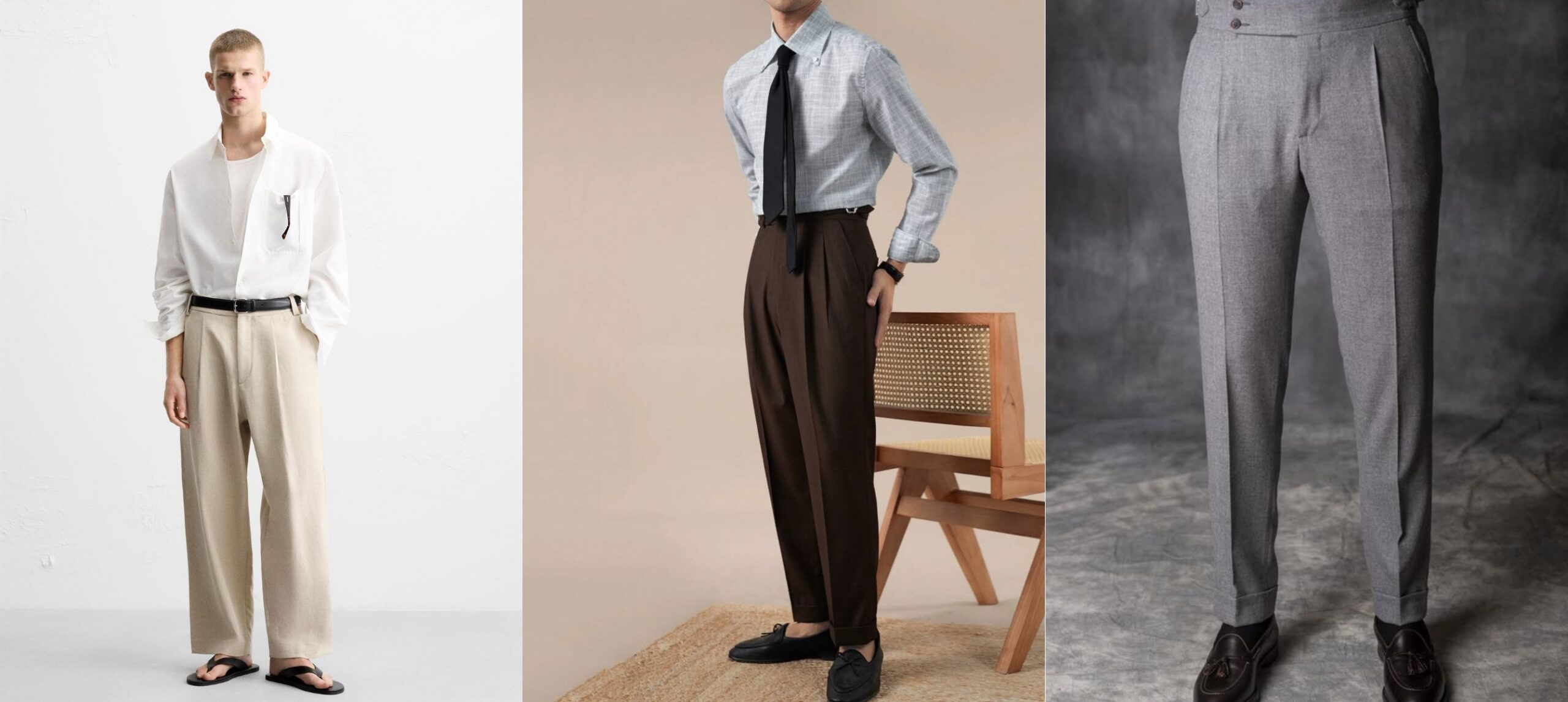 flat front linen trousers for men summer style