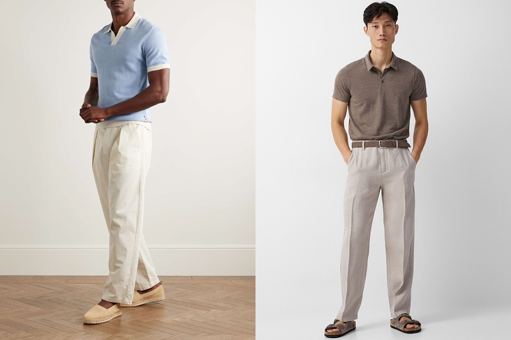 linen pants with polo shirt men