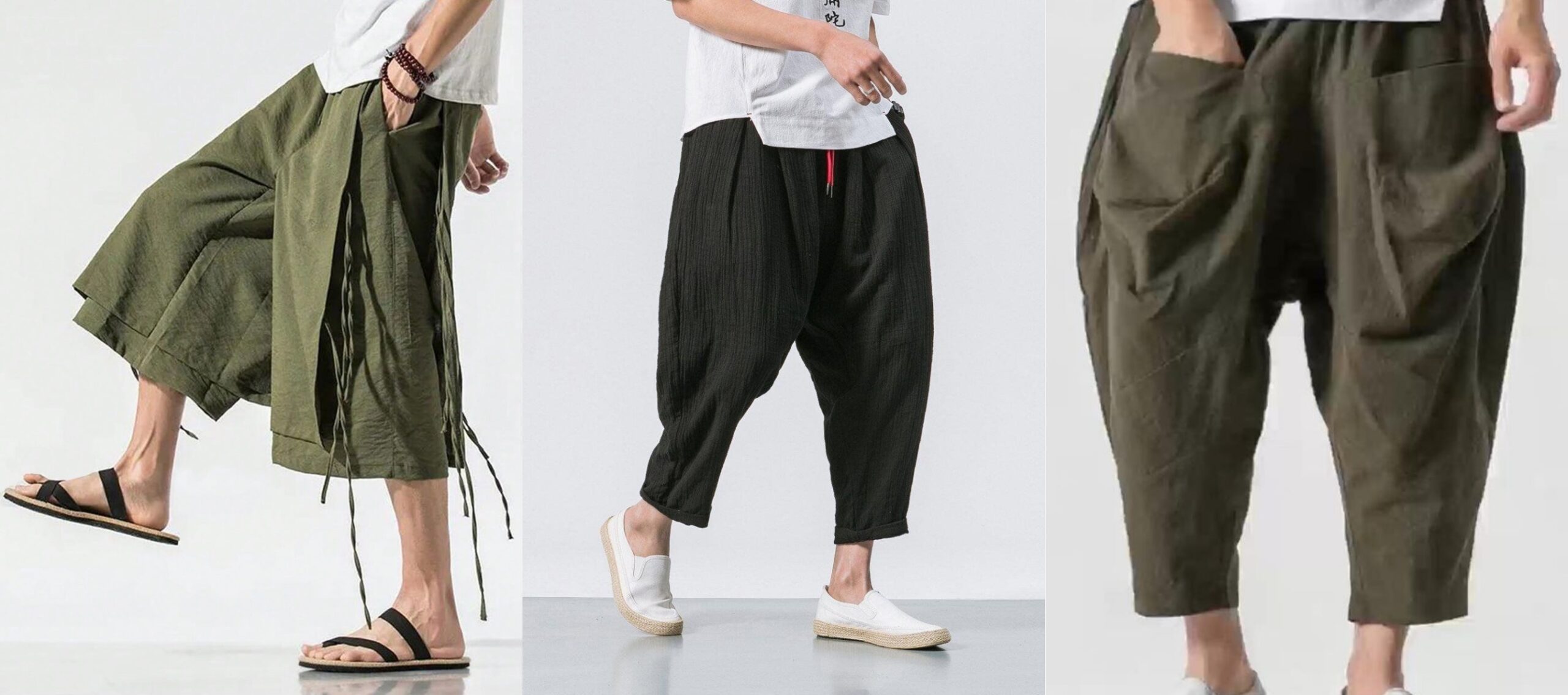 mens linen capri pants cropped summer style