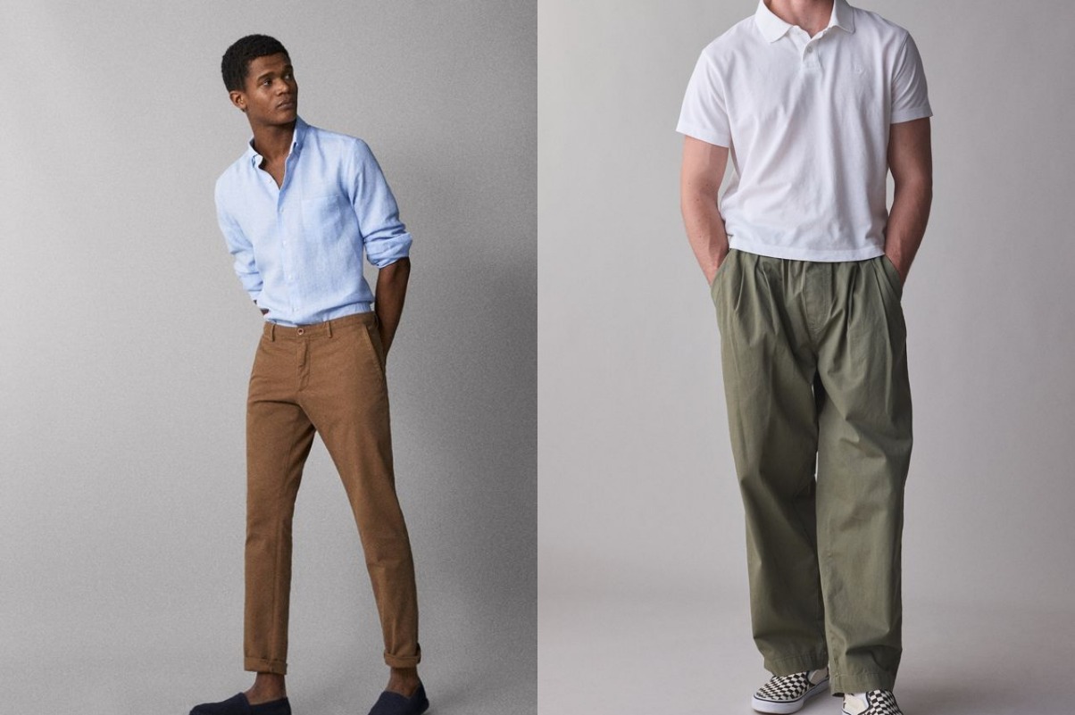 mens linen chino pants smart casual outfit