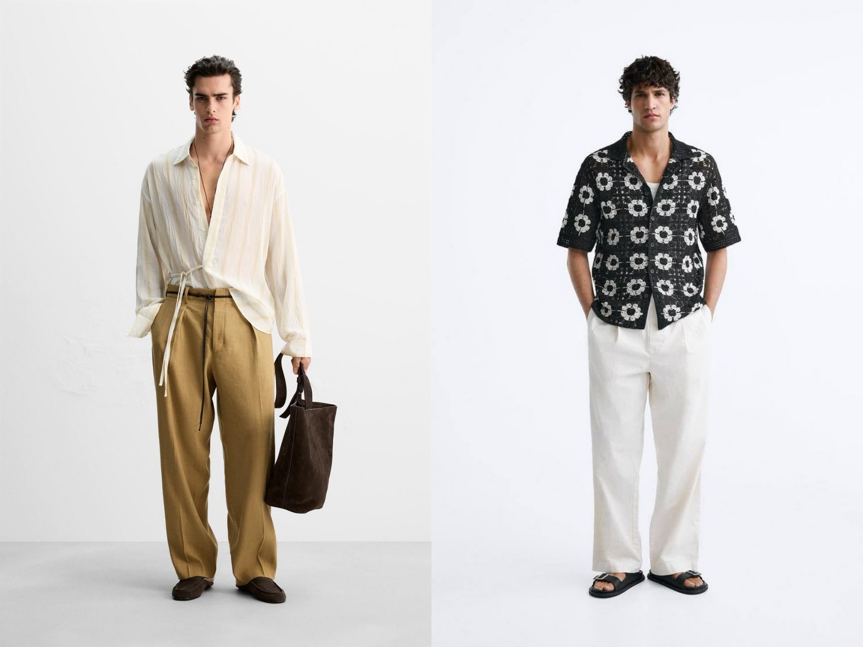 mens linen trousers with drawstring waist