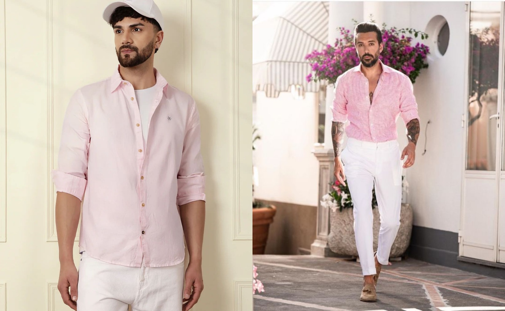 outdoor date outfit for men with casual shirt and cargo pants