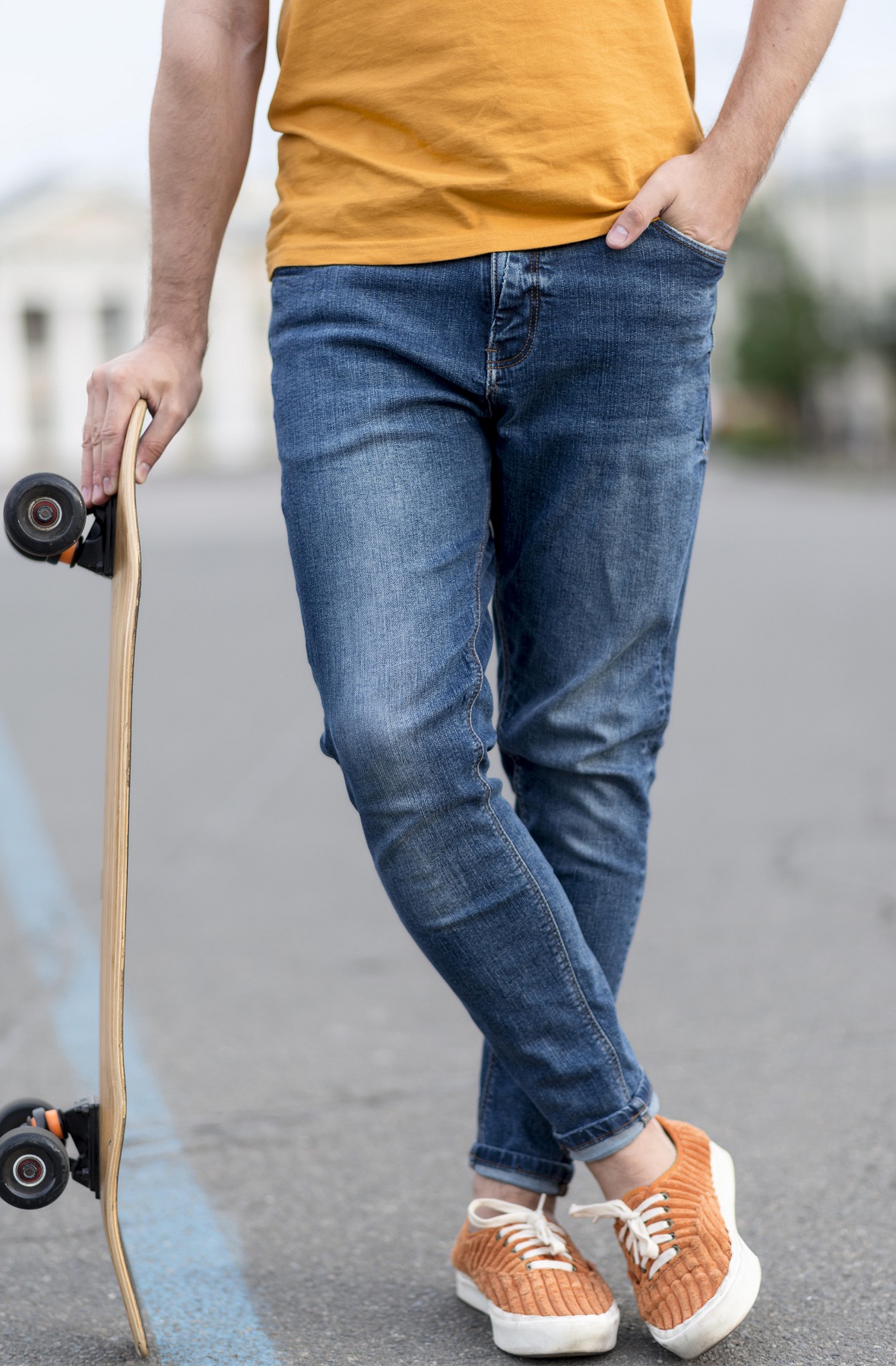 tapered jeans men street style