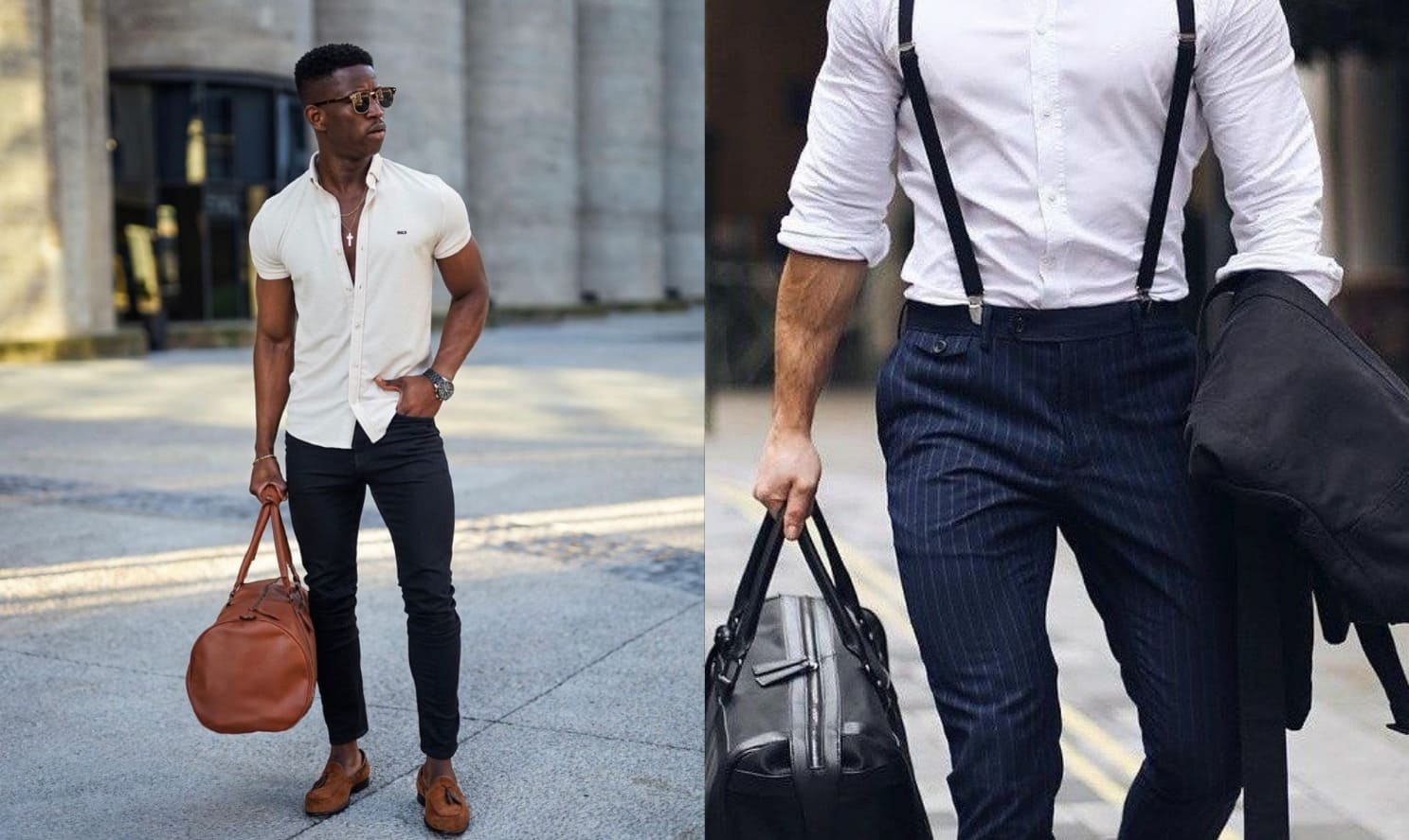 white shirt black pant with suspenders white shirt black pant with suspenders