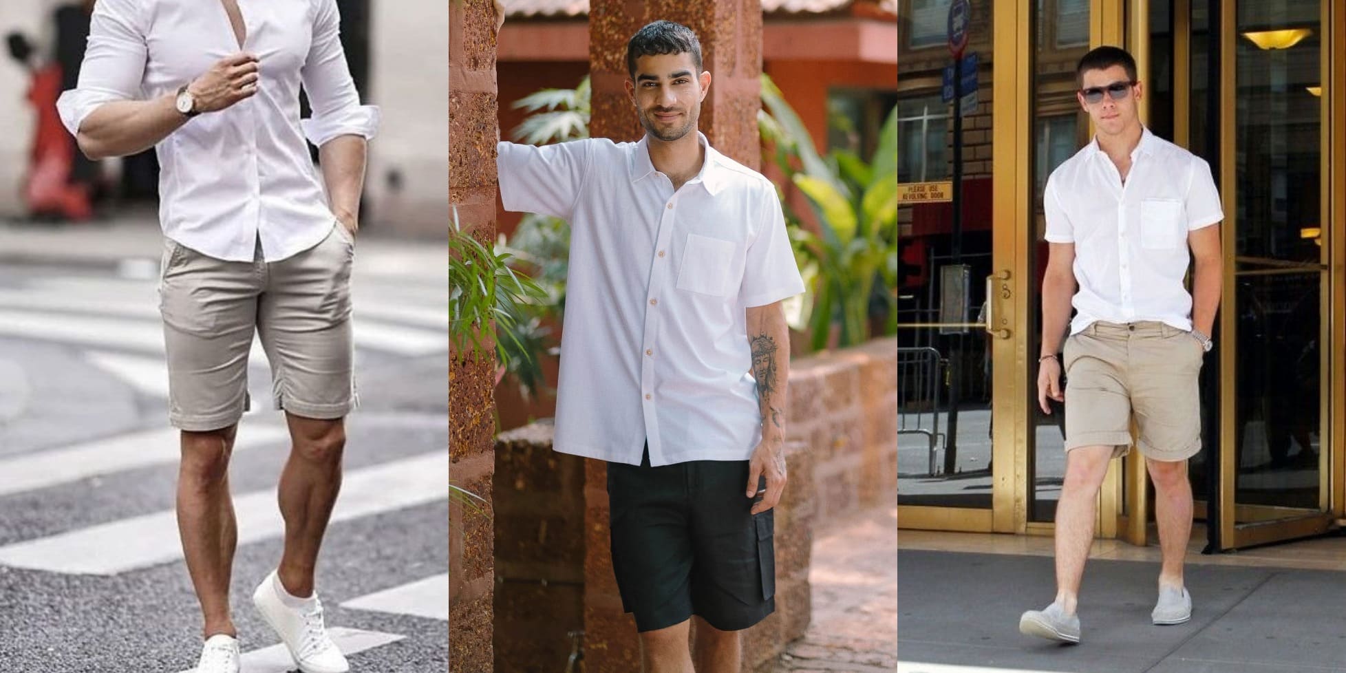 white shirt with shorts casual summer outfit men white shirt with shorts casual summer outfit men