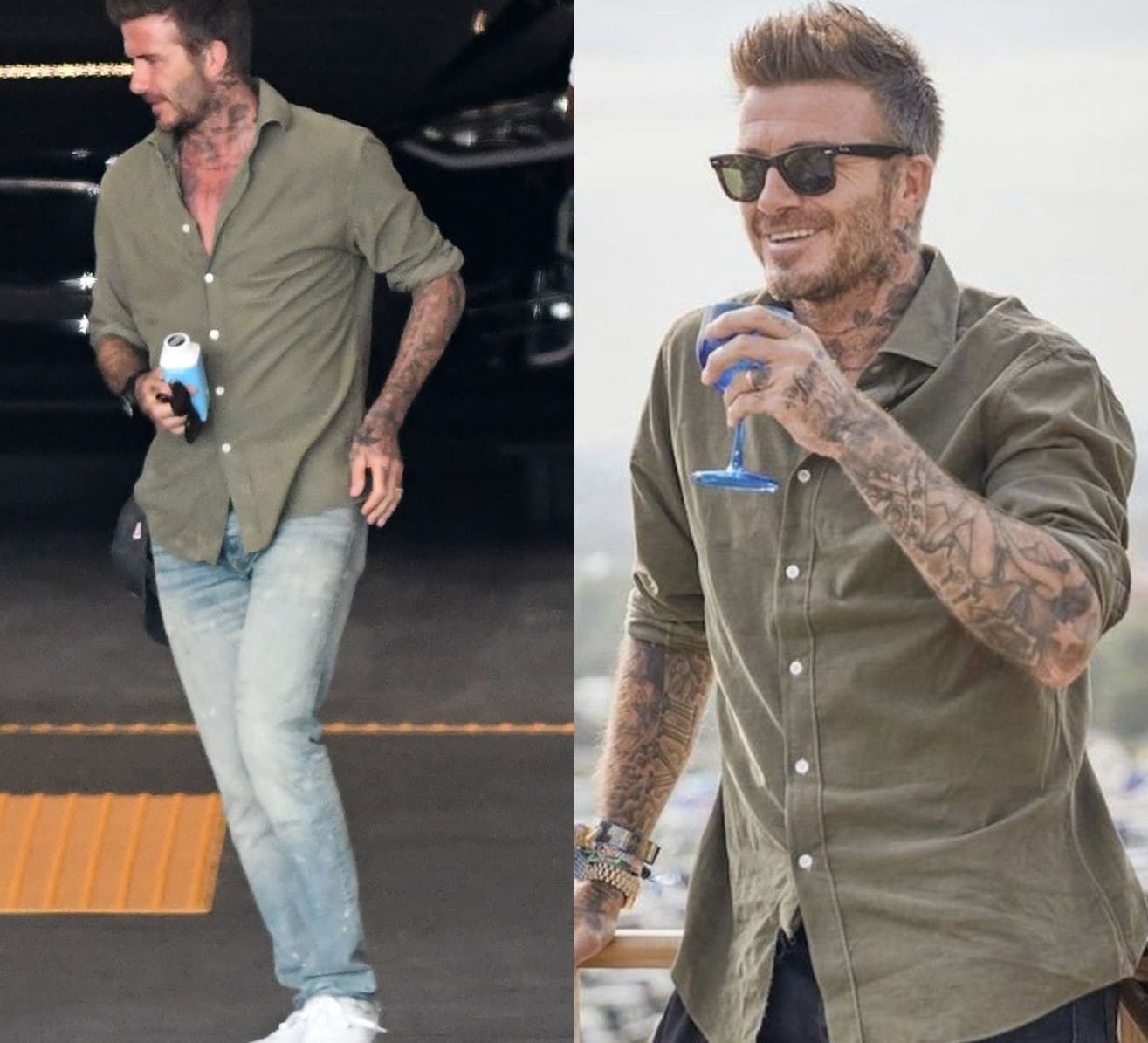 david beckham casual style summer