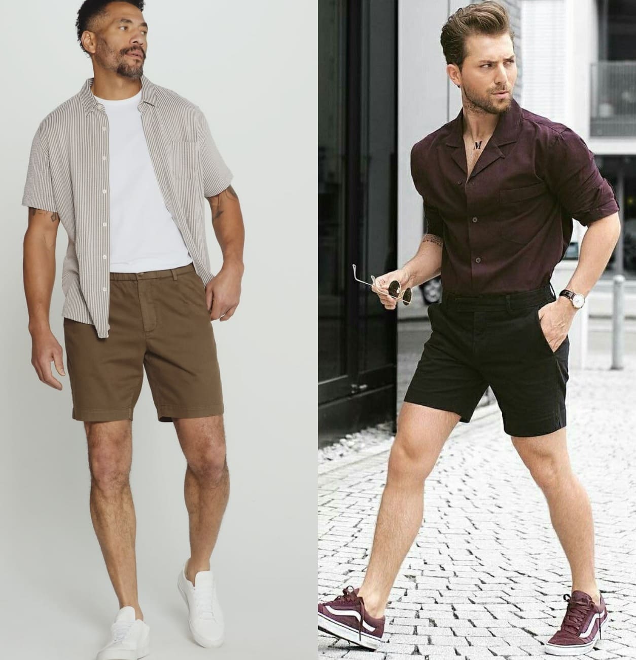 half sleeve shirt with shorts for men