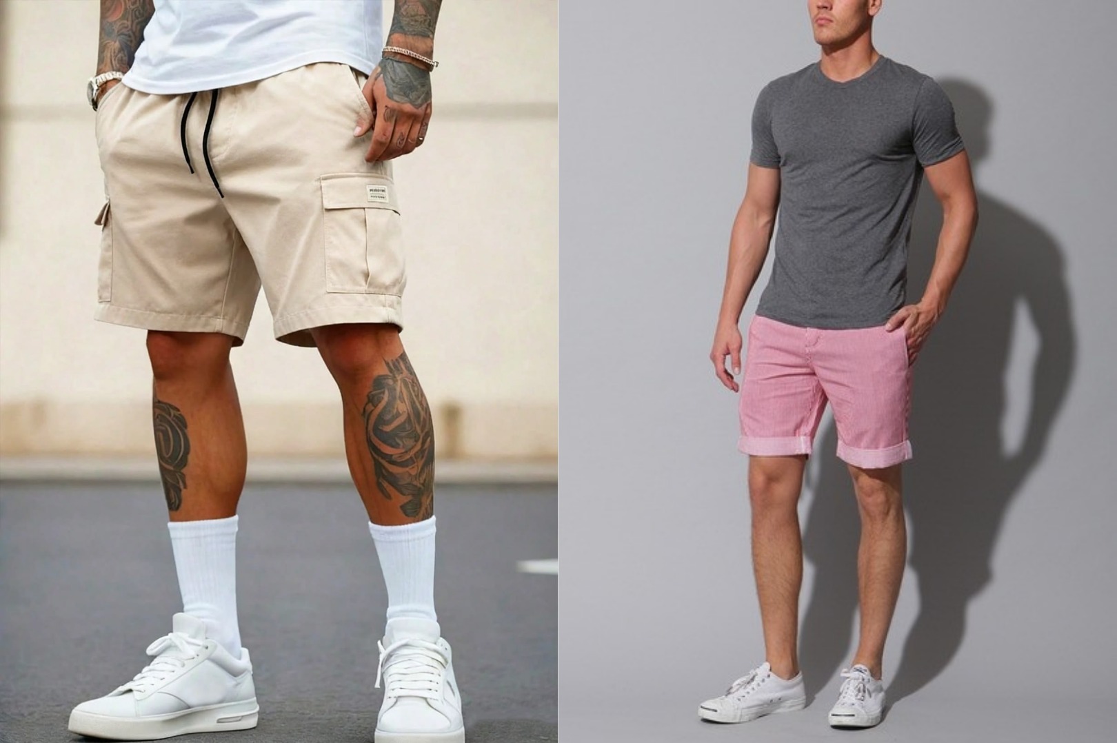 mens colored khaki shorts