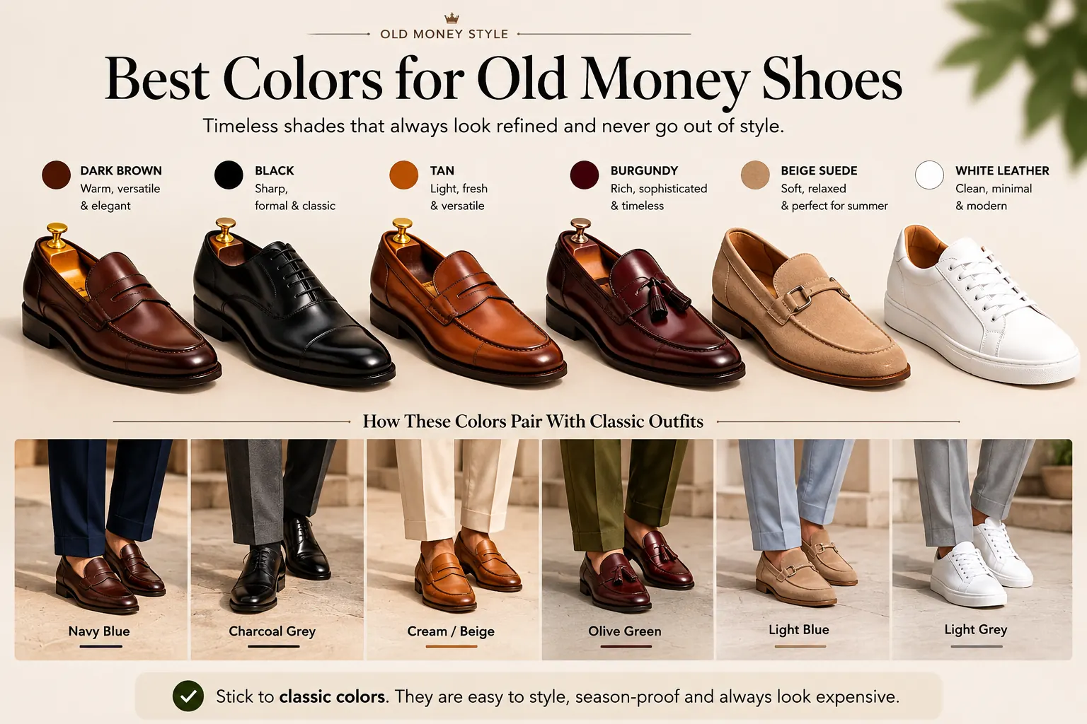 Best Colors for Old Money Shoes Best Colors for Old Money Shoes