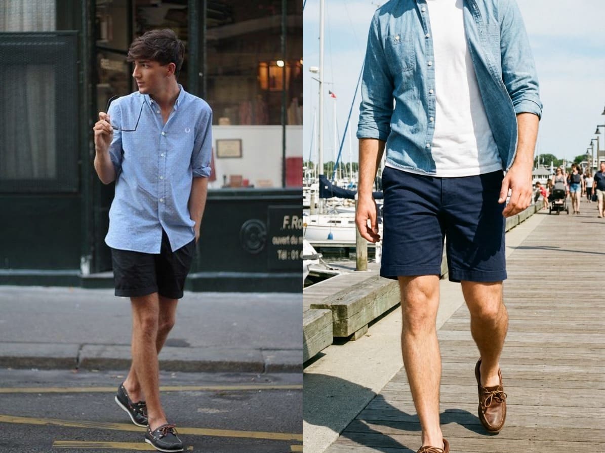 Casual summer outfits men with chambray shirts