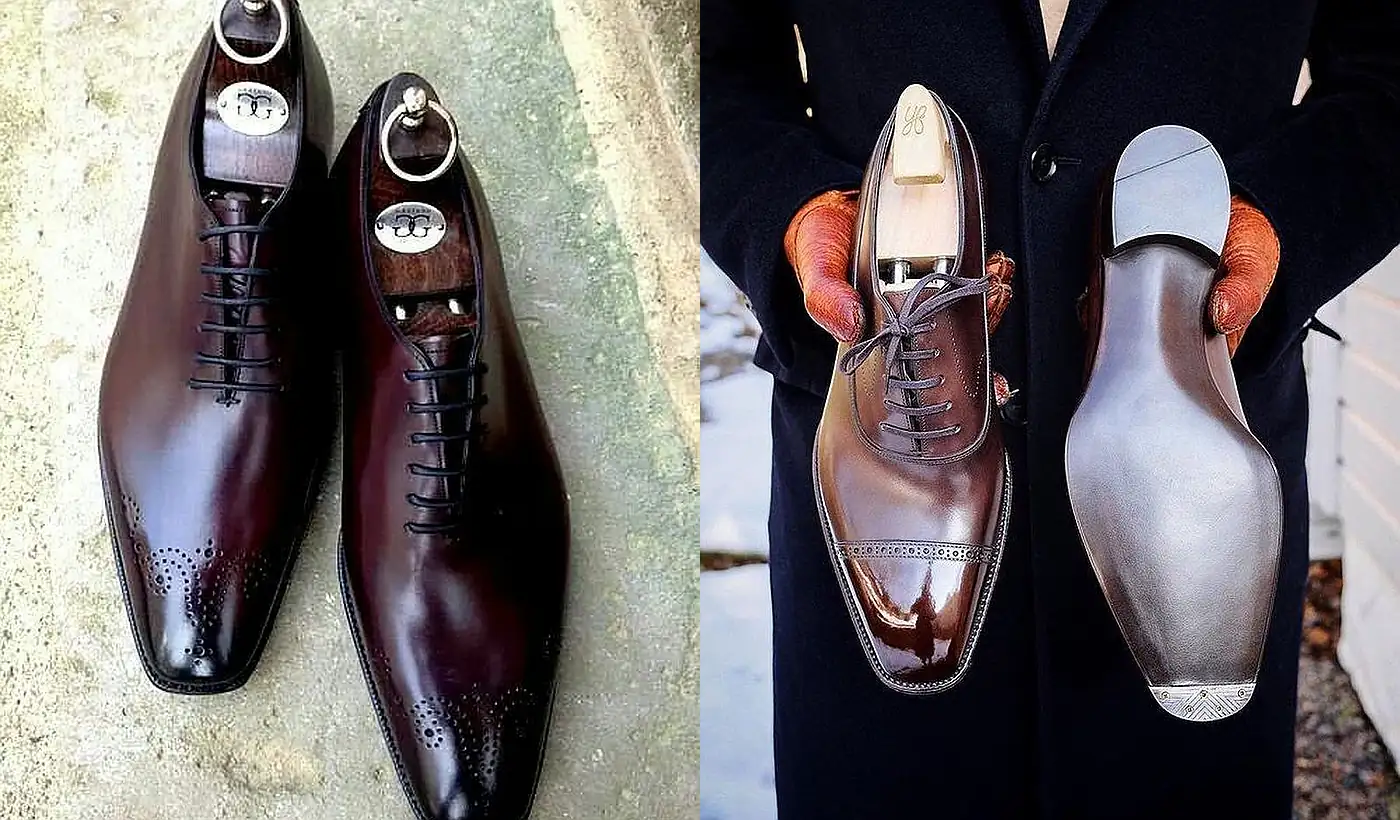 Leather oxford shoes old money style men's Leather oxford shoes old money style men's
