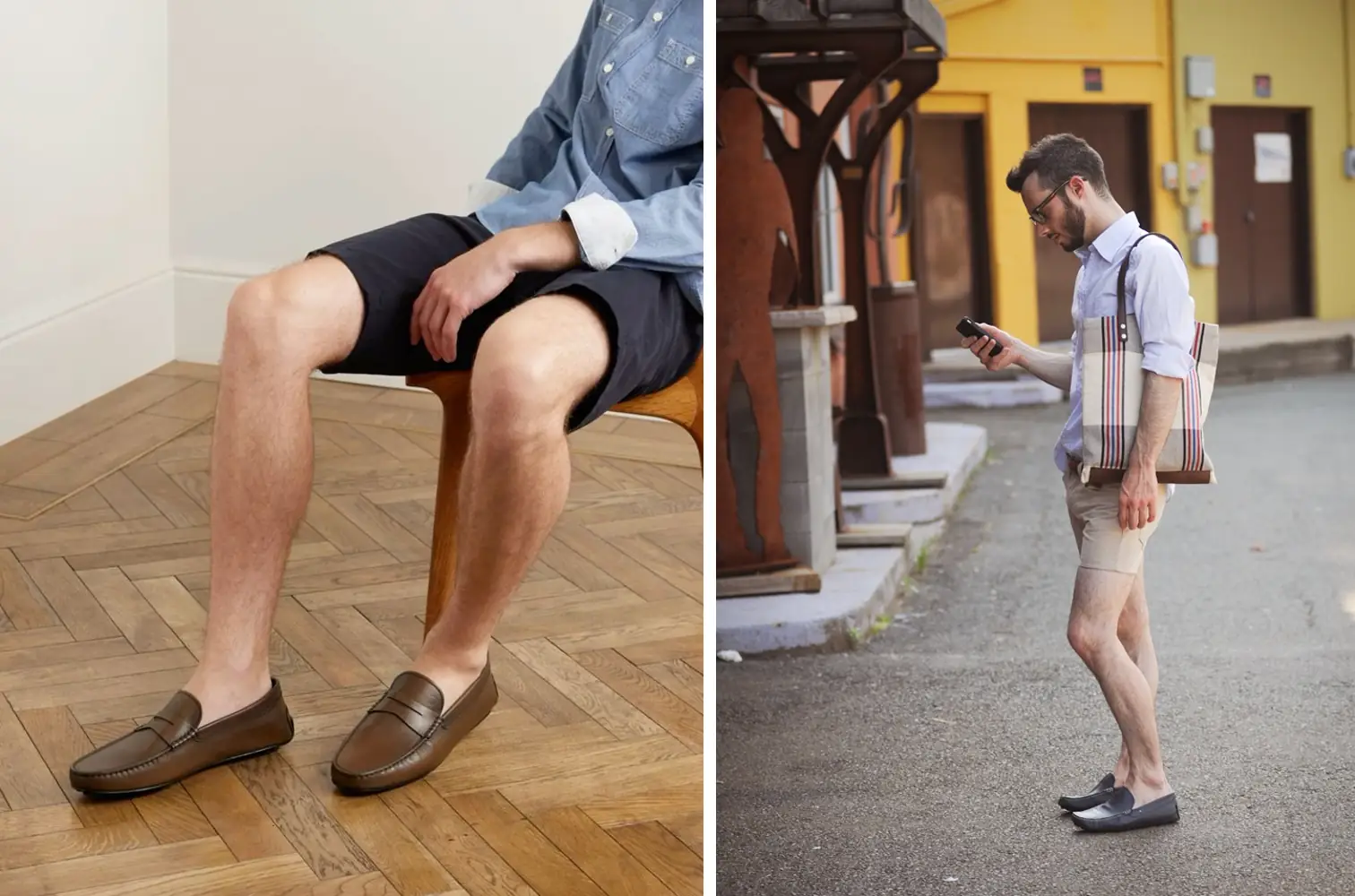 Shorts with Driving Shoes Outfits For Men Shorts with Driving Shoes Outfits For Men