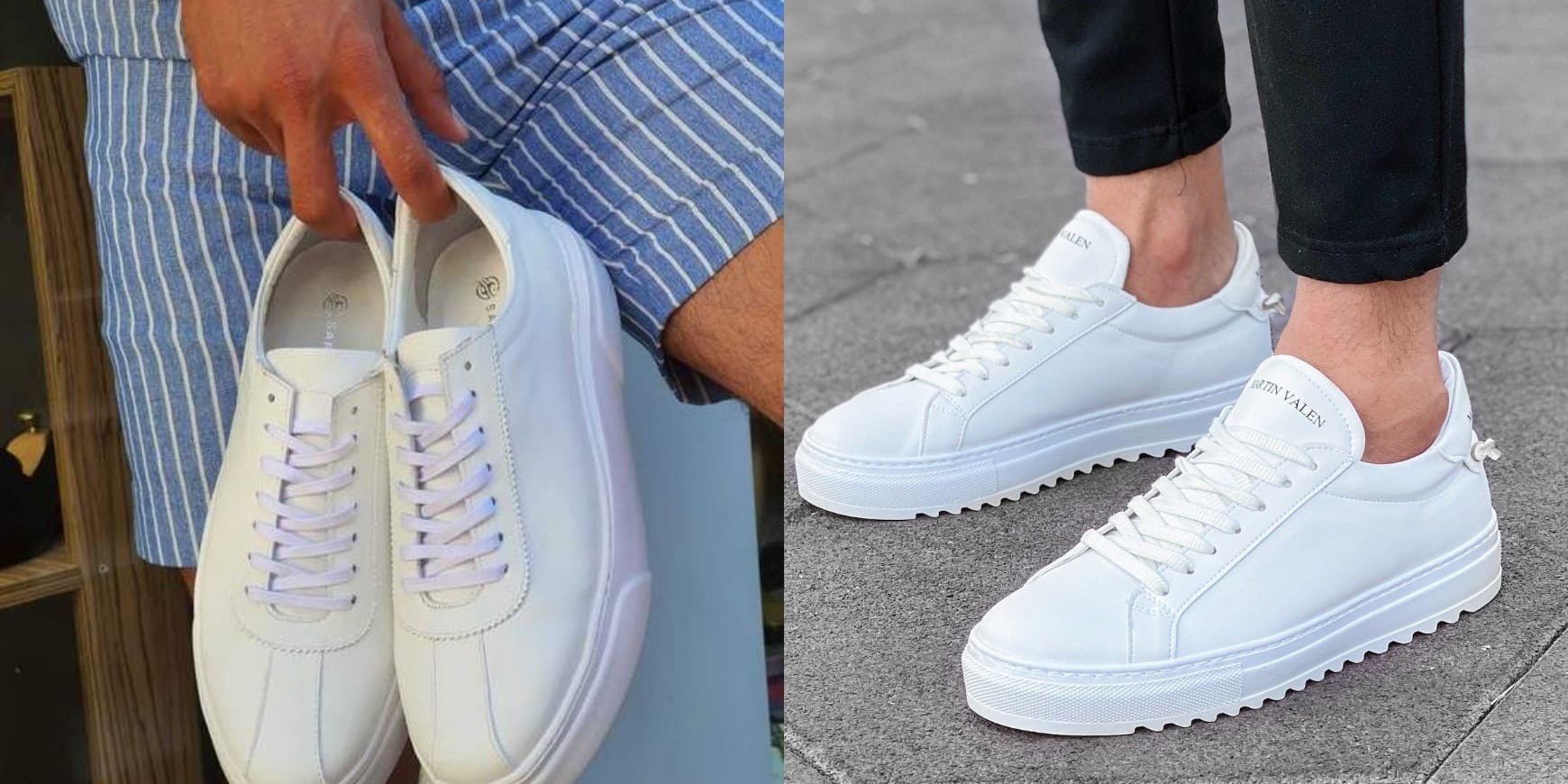 White Sneakers with Chambray Shirt and Shorts Outfits For Men