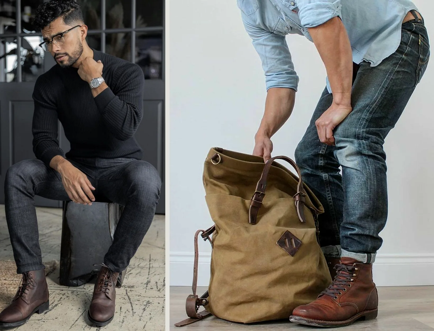 can guys wear boots over jeans