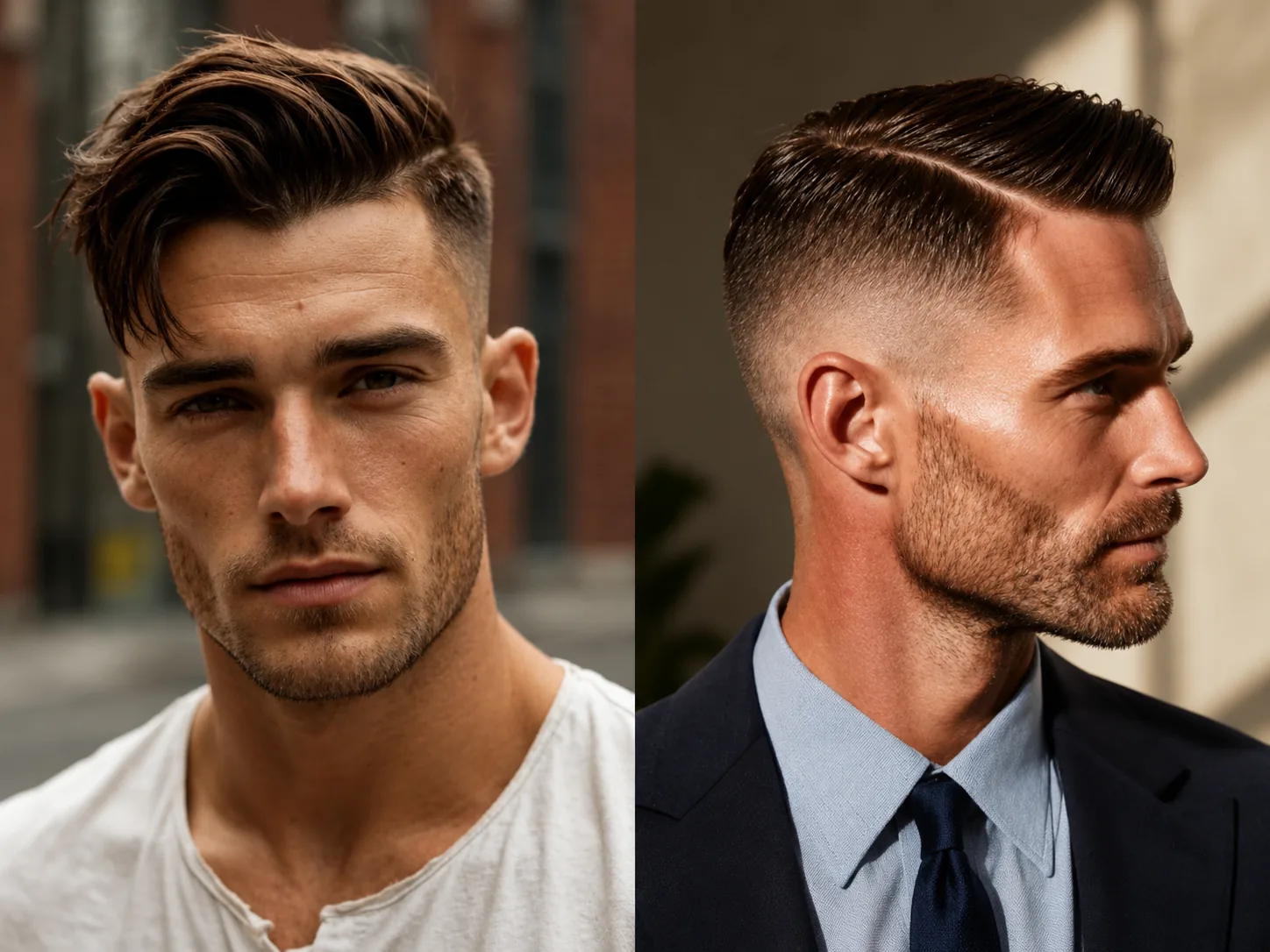 side sweep hairstyle male old money hairstyle