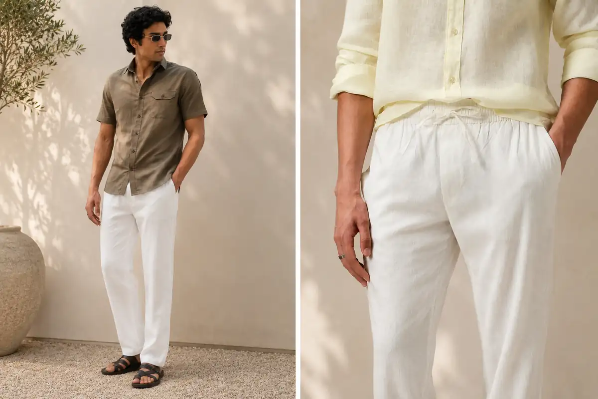 linen pant shirt combination for men