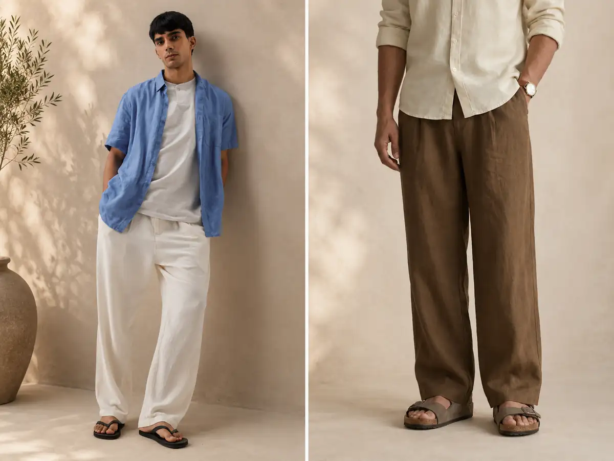 linen trousers summer pants men