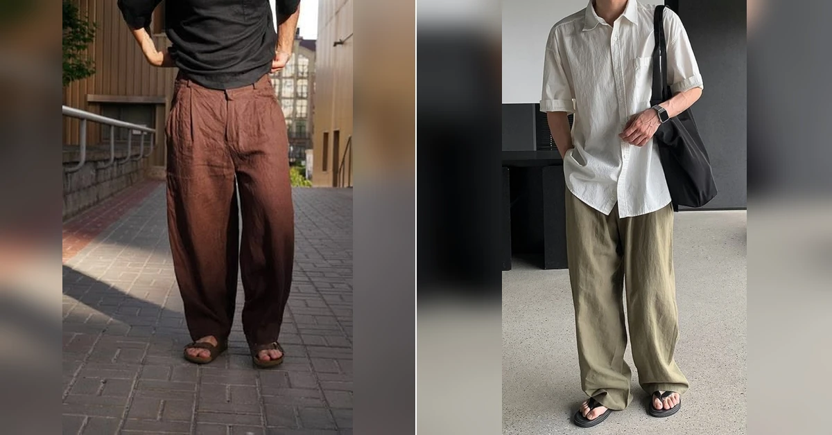 seasonal linen trousers style men's