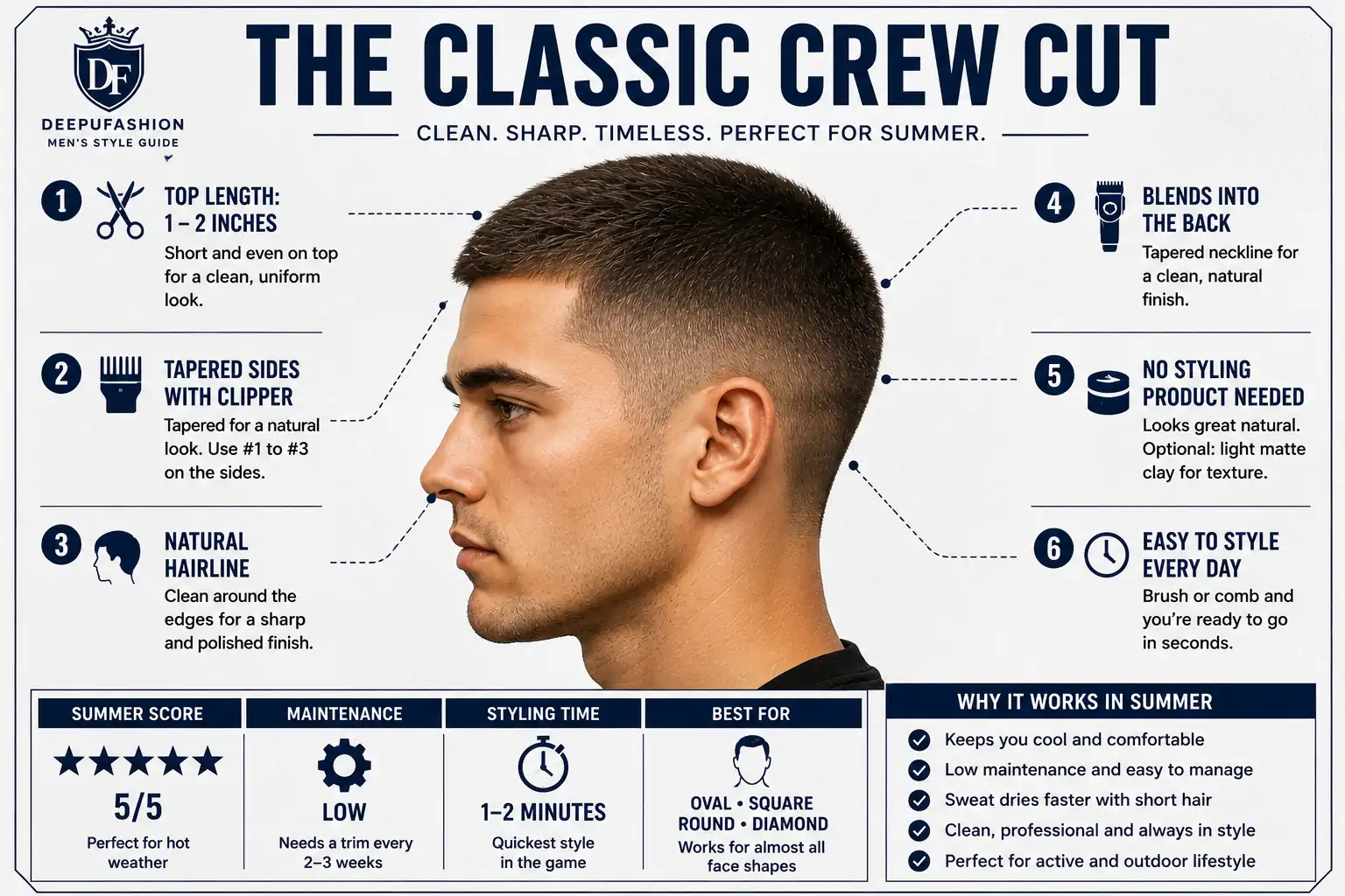 the classic crew cut summer haircut male the classic crew cut summer haircut male
