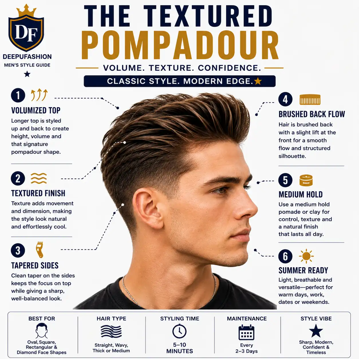 the textured modern pompadour with skin fade the textured modern pompadour with skin fade