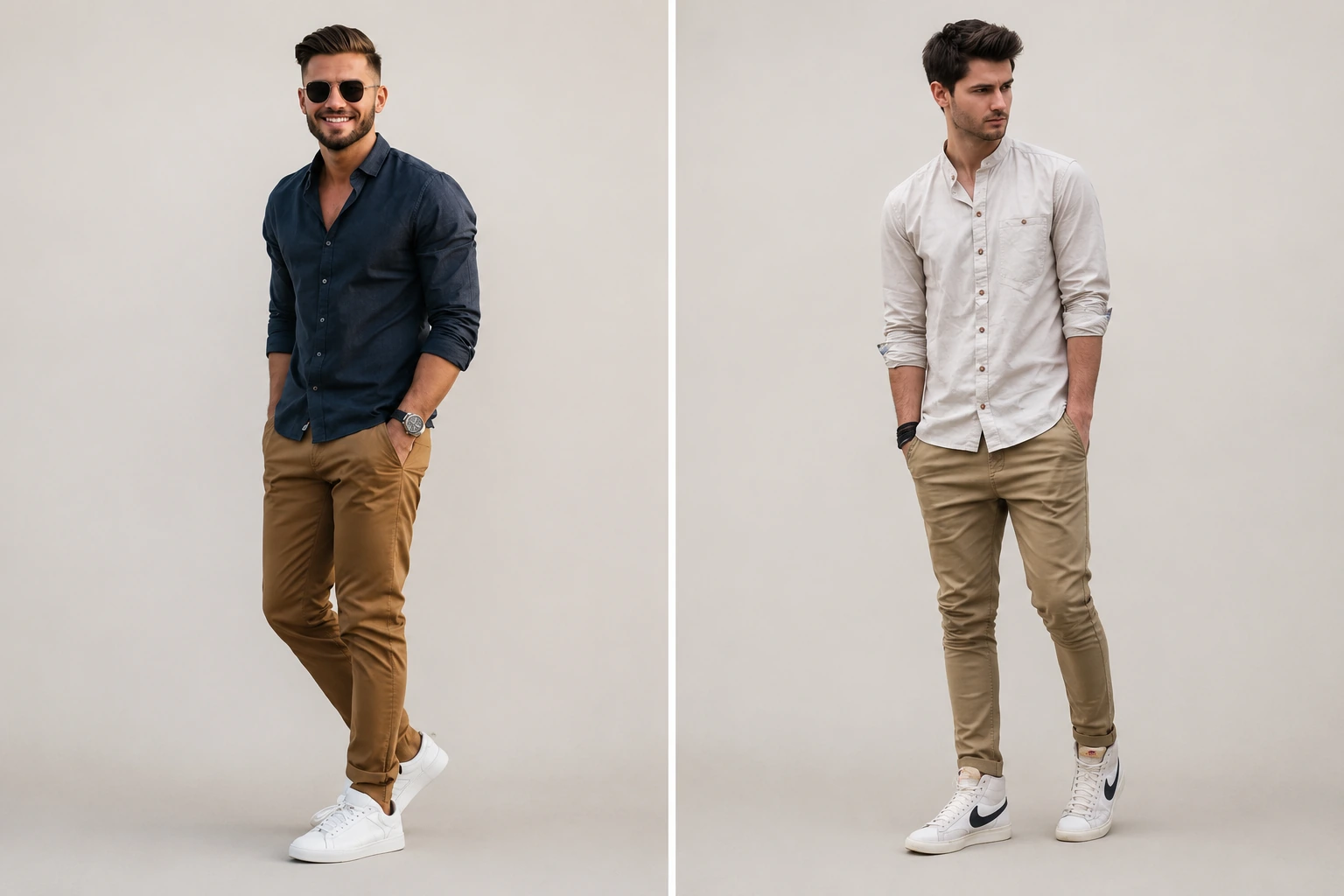 brown chino pants for men