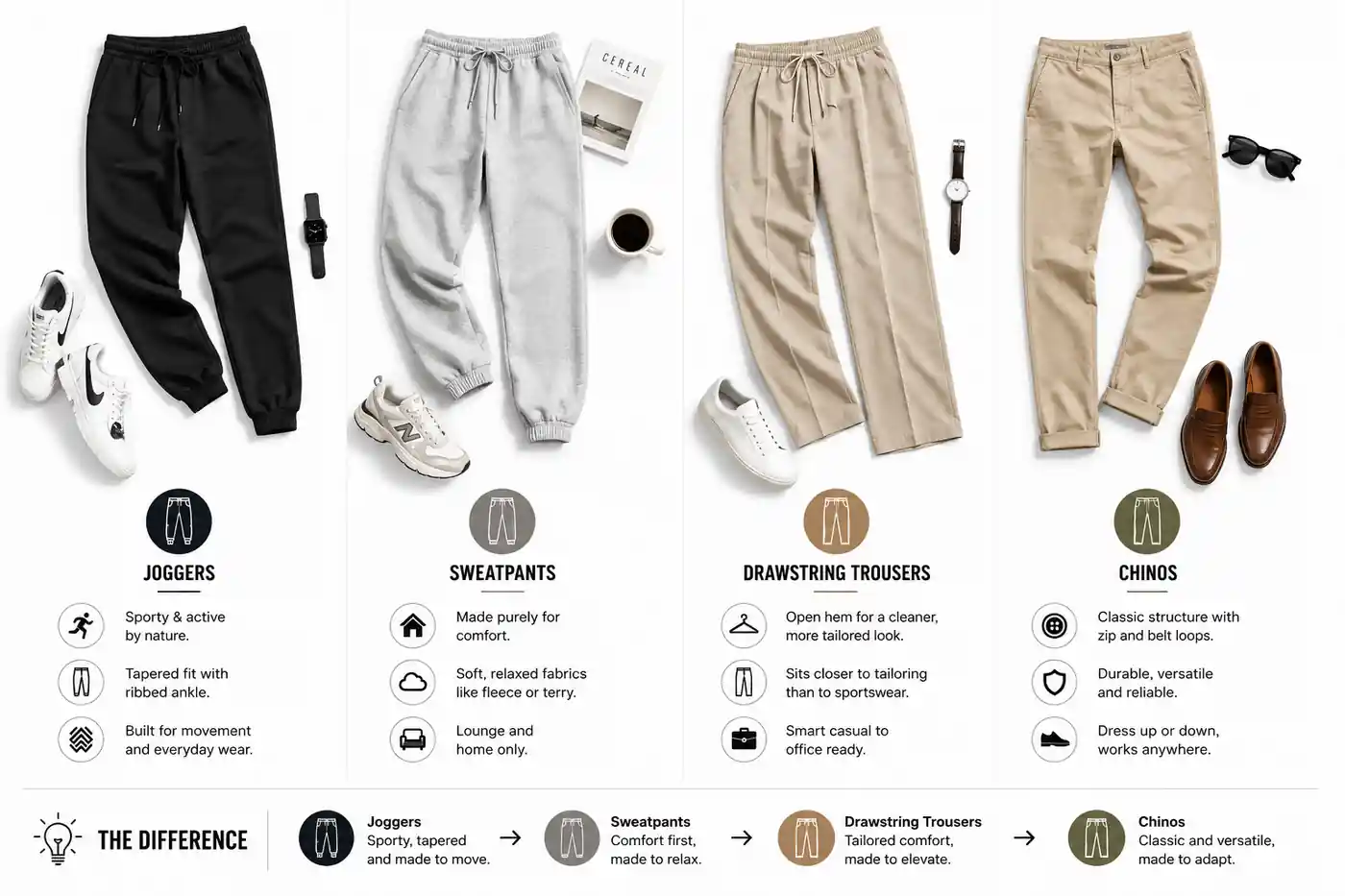 difference between joggers and sweatpants and track pants difference between joggers and sweatpants and track pants