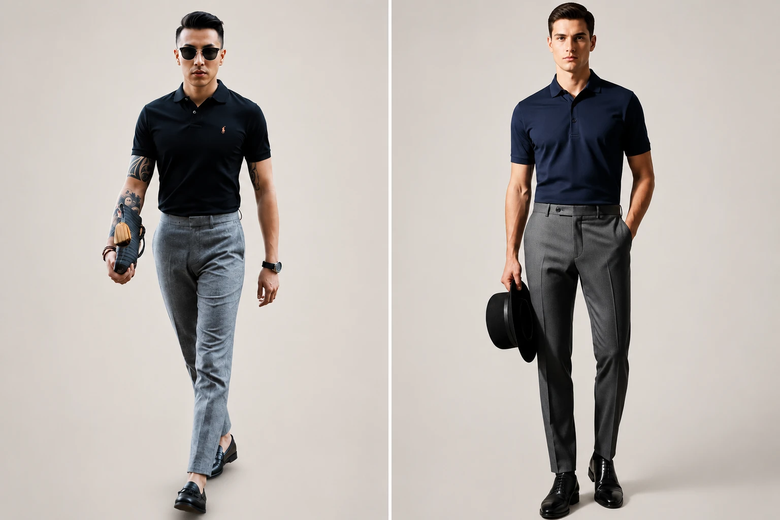 men boot fit flat front trousers